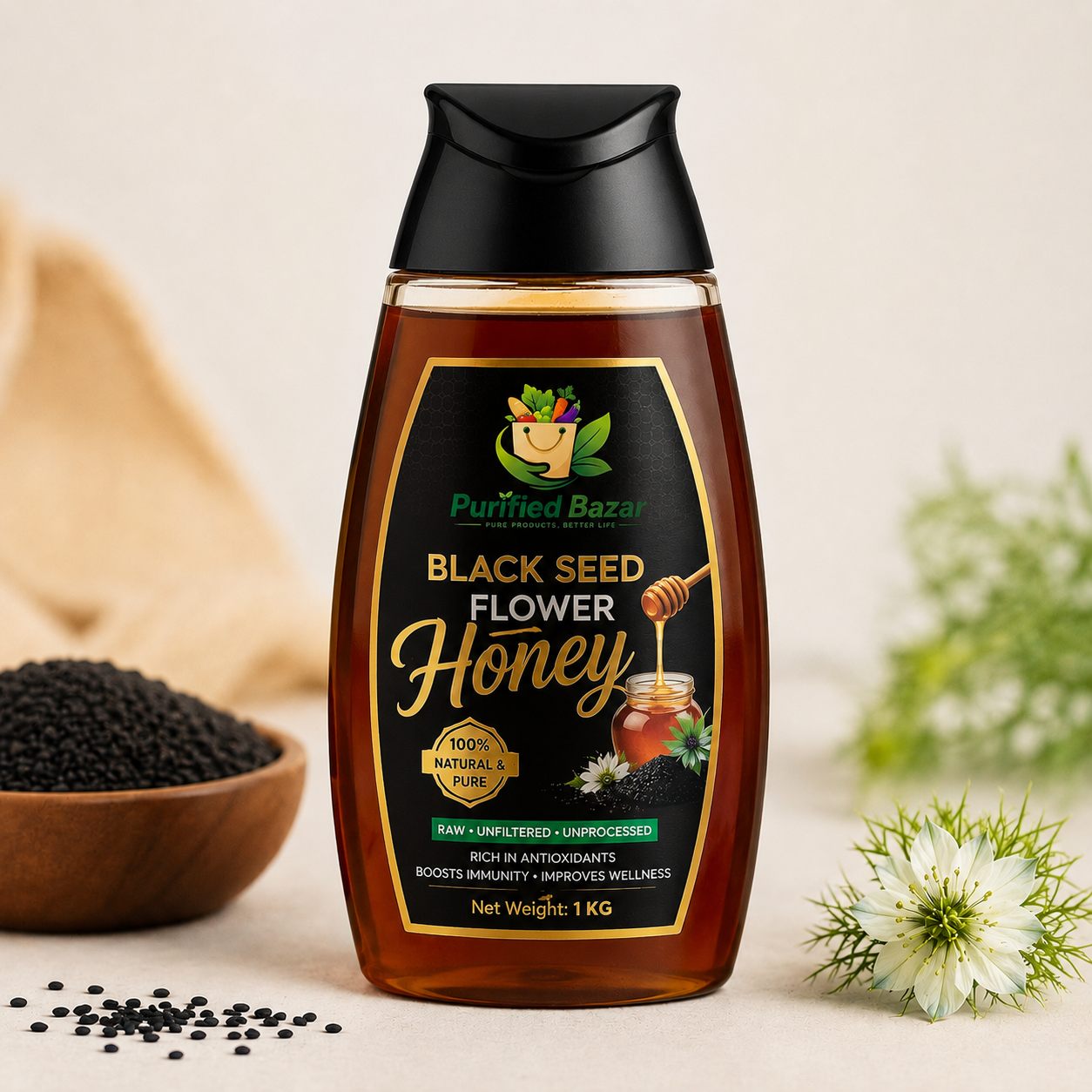 কালো জিরা ফুলের মধু black seed flower honey
