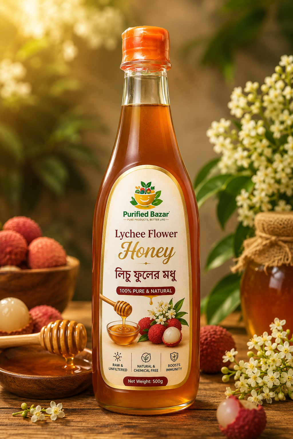 Lychee Flower Honey (লিচু ফুলের মধু)
